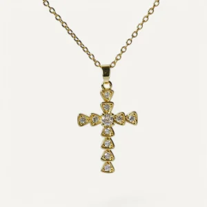 Collier Croix Éclat Cristaux