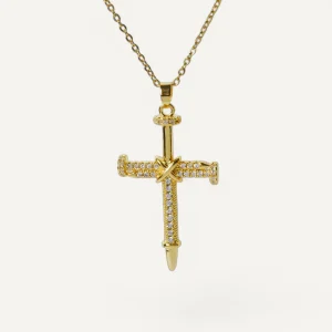 Collier Croix Scintillante