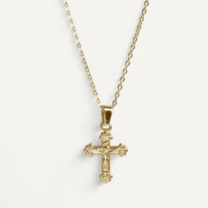 Collier Crucifix Doré