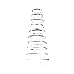Plateaux Ronds en plexiglass/Boîte Bleue
