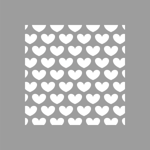 Pochoir Coeur Grille