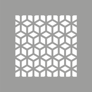 Pochoir Cube Grille