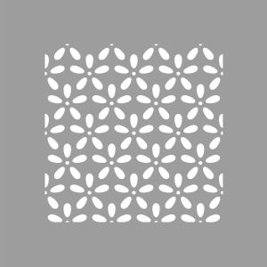 Pochoir Fleur Grille