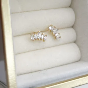 Boucles d&rsquo;oreilles COURONNE – Doré