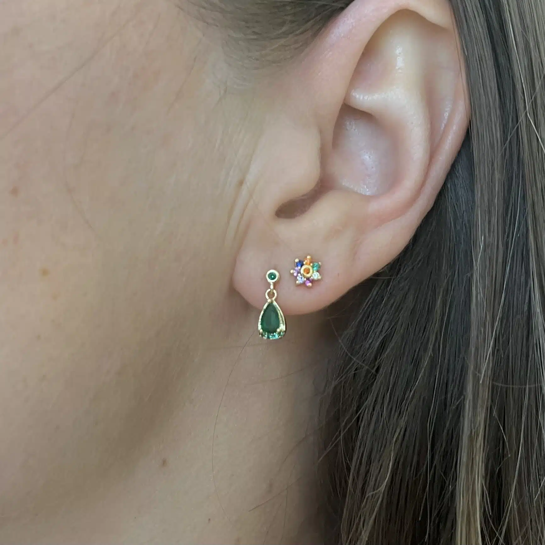 Puces d’oreilles FLOWER – Multicolore – Image 2