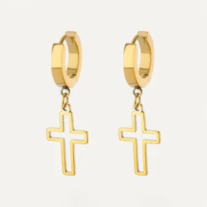 Boucles d'Oreilles Croix Simple
