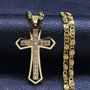 Collier Croix Catholique Homme