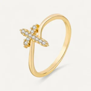 Bague Croix en Oxyde de Zirconium