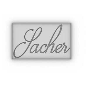 Tampon poudré Sacher manuscrit