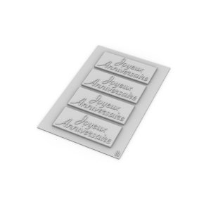Moule thermoformé Plaquettes Joyeux Anniversaire