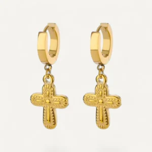 Boucles d'oreilles Pendants Croix