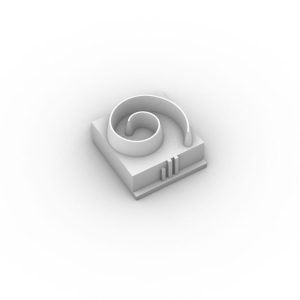 Tampon chocolat « Spirale arrondie »