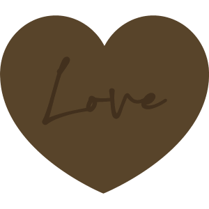 Tampon en métal Love découpoir coeur