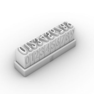 Tampons poudrés « Chiffres »