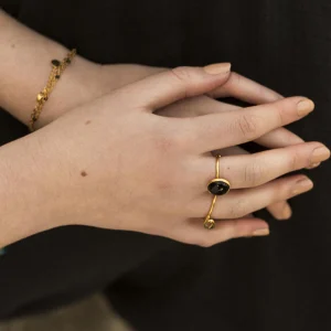 Bague Rosie - Agate noire