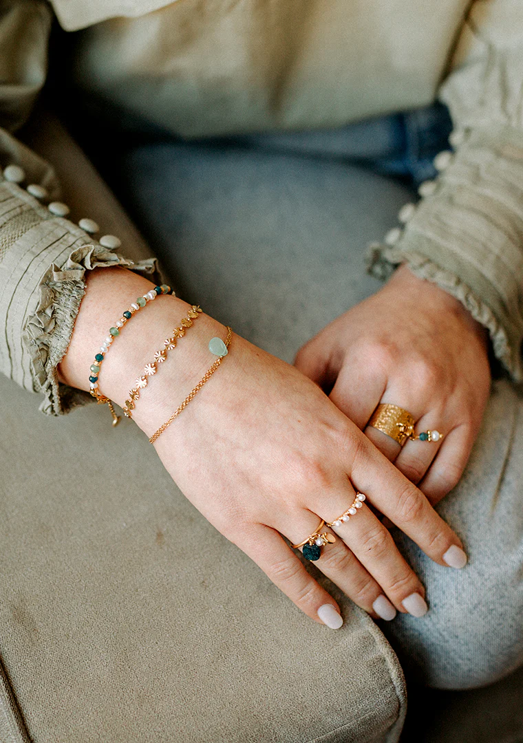Bracelet Romy - Jade teintée vert clair – Image 3