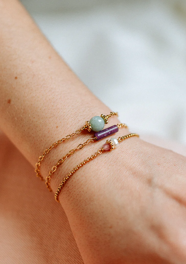 Bracelet Tisha - Tourmaline & Perle d’eau douce – Image 2