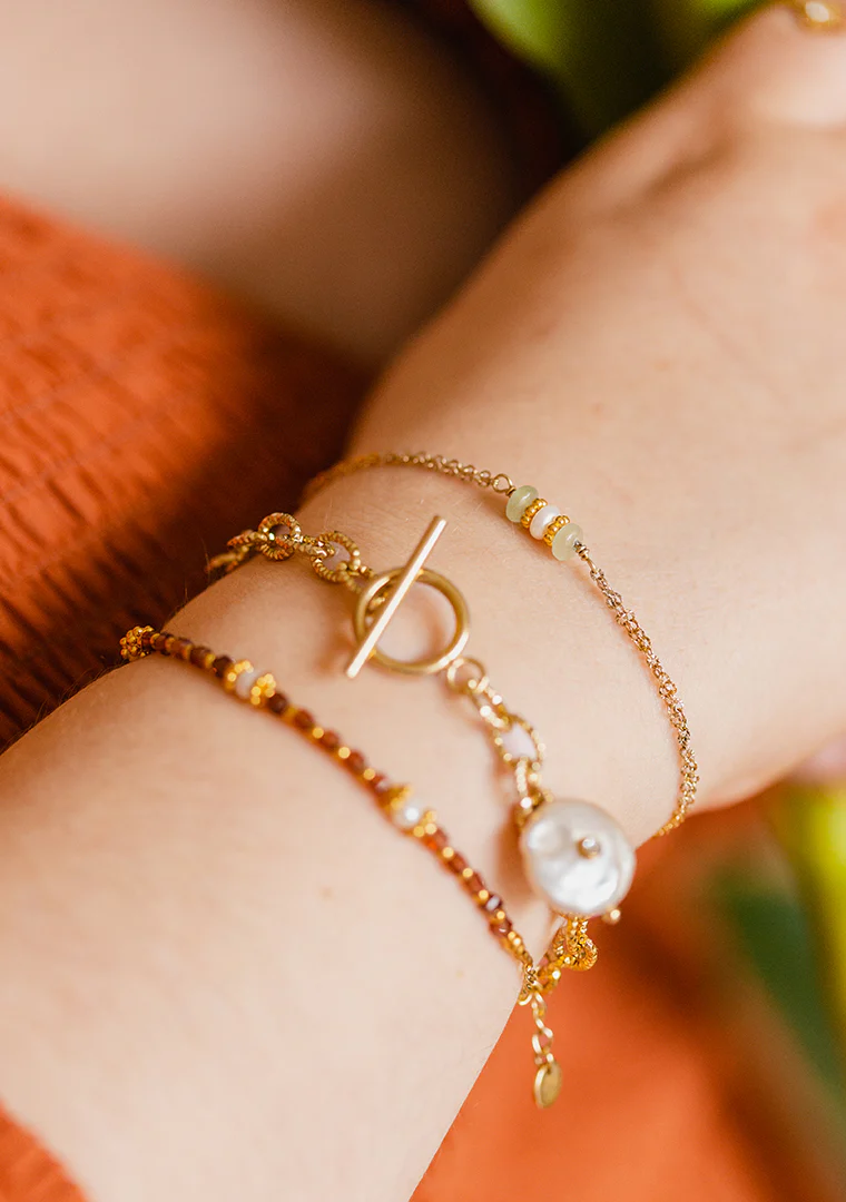 Bracelet Luana - Aventurines & Perle d’eau douce – Image 2