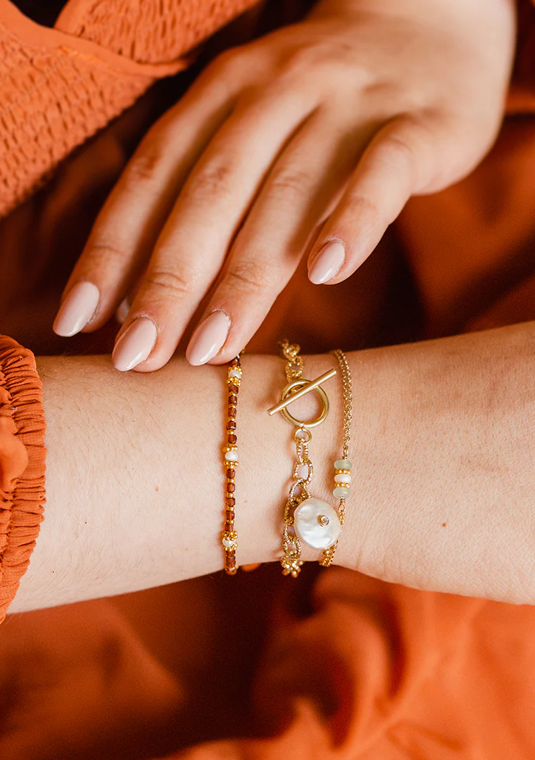 Bracelet Luana - Aventurines & Perle d’eau douce – Image 4