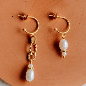 Mini créoles Théa - Perles d’eau douce