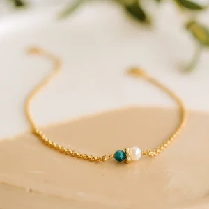 Bracelet Tisha - Apatite & Perle d’eau douce