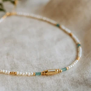 Collier Léana - Perles d’eau douce & Apatite