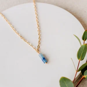 Collier Isa - Lépidolite bleue