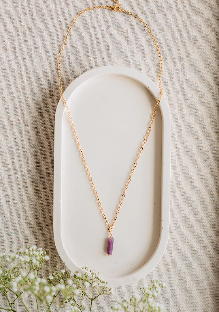 Collier Isa - Lépidolite violette – Image 3