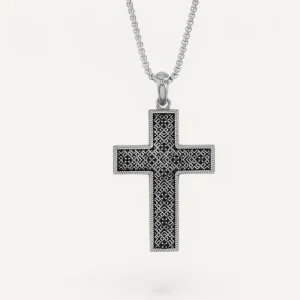 Collier Croix Noire Homme