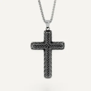 Collier Croix Ornée Homme