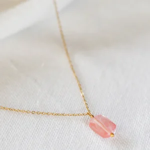 Collier Tina - Quartz rose
