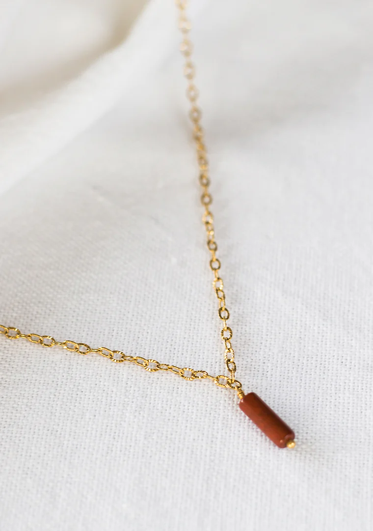 Collier Isa - Jaspe rouge – Image 4