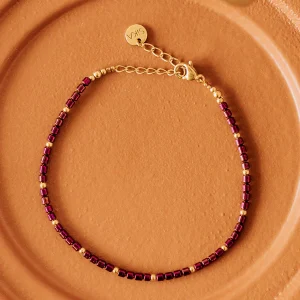 Bracelet Alya - Hématites violettes