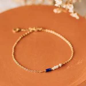 Bracelet Baya - Perles d'eau douce & Lapis-Lazuli