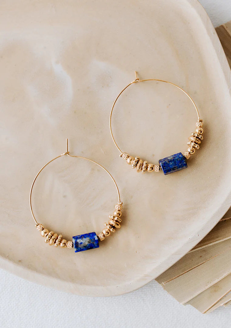 Créoles Alessia - Lapis-Lazuli – Image 2