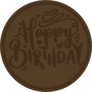 Tampon en métal Happy Birthday Design