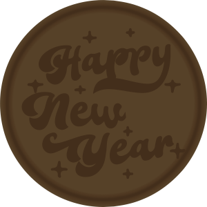 Tampon en métal Happy New Year design