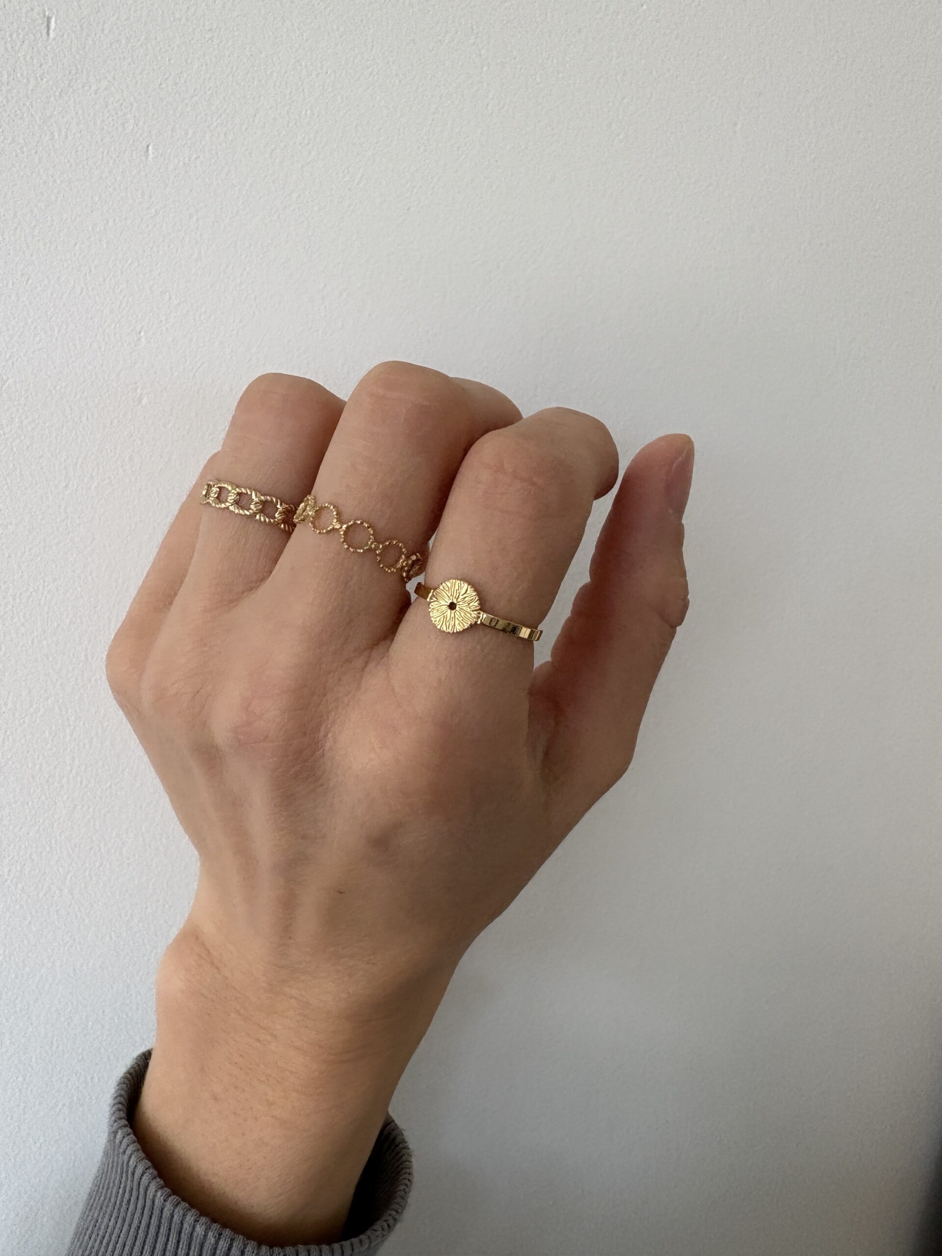 Bague EDDIE – Doré – Image 2