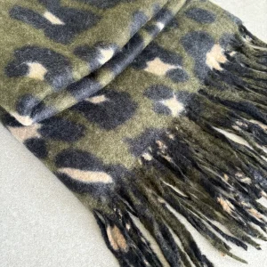 Echarpe léopard – Kaki