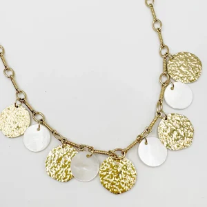 Collier ROSE – Doré & Nacre