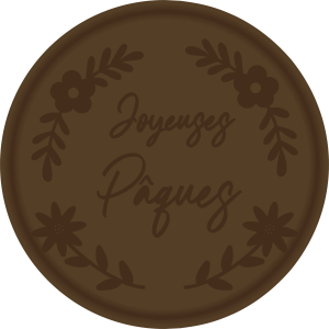 Tampon en métal Joyeuses Pâques Couronne