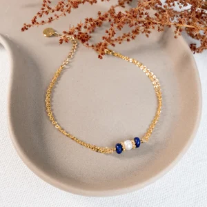 Bracelet Luana - Lapis-Lazuli & Perle d’eau douce