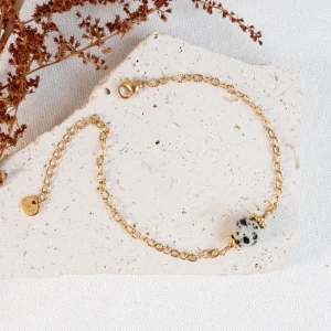 Bracelet Osiris - Jaspe dalmatien