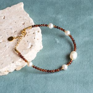 Bracelet Cassian - Grenat ocre