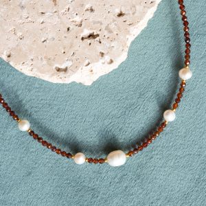 Ras de cou Cassian - Grenat ocre