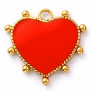 Charms Coeur Billes Email rouge