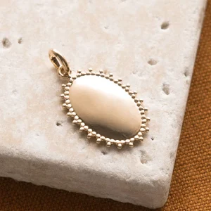 Médaille à graver Apolline - Plaqué or - Ovale