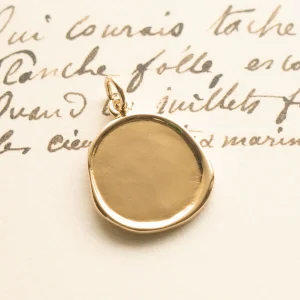 Médaille à graver Charlotte - Plaqué or