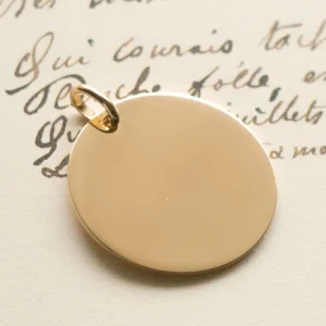 Médaille à graver Elizabeth - Plaqué or - 27mm