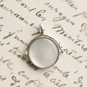 Médaille à graver réversible Laure - Argent & Nacre